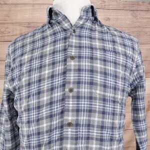 Johnnie-O Top Shelf Shirt Mens Medium Plaid Button Down Casual 2-PLY Cotton -L1